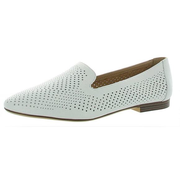 Naturalizer Lorna White Perforated Leather‎ Slip On Loafer 6.5 - Picture 1 of 9